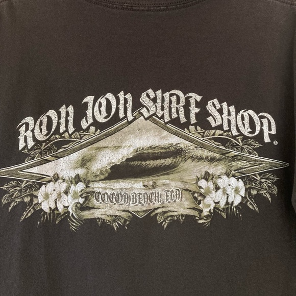 Ron Jon Surf Shop Grey Crop Graphic Tee S - Picture 5 of 5